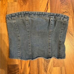 Denim tube top - Blue Women